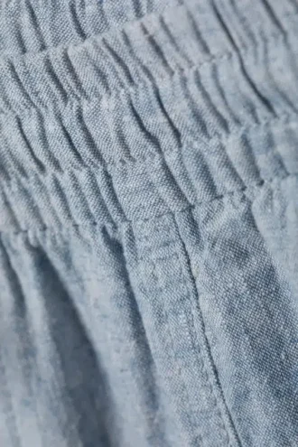 Lässige Hose aus Leinenmischung – Staubblau meliert
