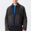 Lässige, kastenförmige Jacke mit Reißverschluss – Schwarz Lässige, kastenförmige Jacke mit Reißverschluss – Schwarz