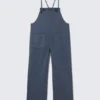 Lässige Latzhose mit geradem Bein – Blau Lässige Latzhose mit geradem Bein – Blau