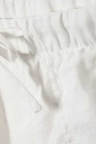 Lässige Leinen-Hose – Staubweiß