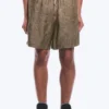Lässige Leinen-Shorts mit Kordelzug – Dunkelbraun meliert Lässige Leinen-Shorts mit Kordelzug – Dunkelbraun meliert