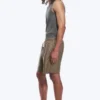 Lässige Leinen-Shorts mit Kordelzug – Dunkelbraun meliert Lässige Leinen-Shorts mit Kordelzug – Dunkelbraun meliert