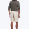 Lässige Leinen-Shorts mit Kordelzug – Ecru Lässige Leinen-Shorts mit Kordelzug – Ecru