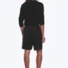Lässige Leinen-Shorts mit Kordelzug – Schwarz Lässige Leinen-Shorts mit Kordelzug – Schwarz