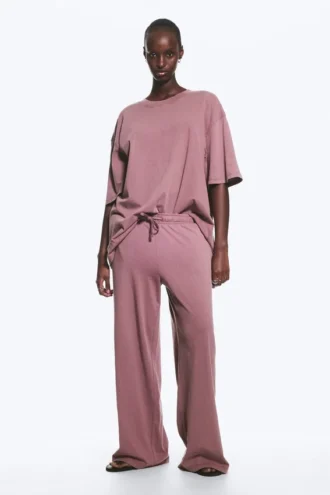 Lässige Pyjamahose – Dusty Lilac
