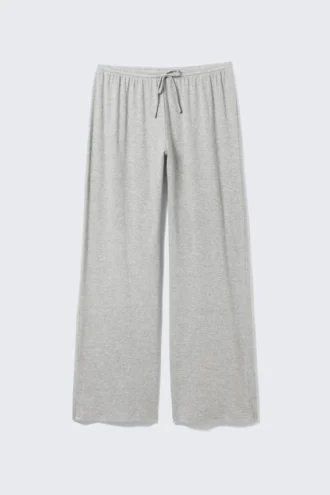 Lässige Pyjamahose – Grau meliert
