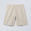 Lässige Shorts aus Leinenmischung – Ecru Lässige Shorts aus Leinenmischung – Ecru