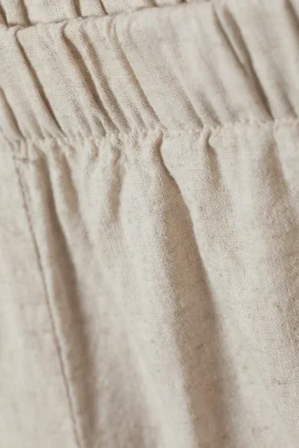 Lässige Shorts aus Leinenmischung – Ecru