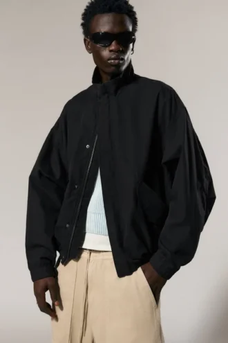 Lässige Sport-Utility-Jacke – Schwarz