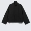 Lässige Sport-Utility-Jacke – Schwarz Lässige Sport-Utility-Jacke – Schwarz