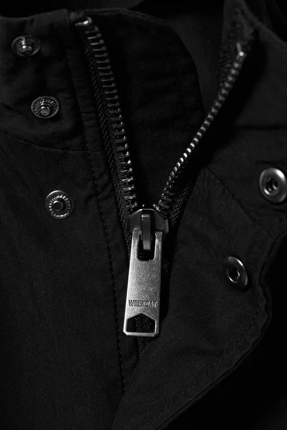 Lässige Sport-Utility-Jacke – Schwarz Lässige Sport-Utility-Jacke – Schwarz