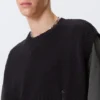 Lässige Strickweste im Used-Look – Schwarz Lässige Strickweste im Used-Look – Schwarz