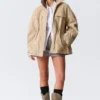Lässige Utility-Jacke – Beige Lässige Utility-Jacke – Beige