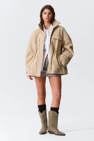 Lässige Utility-Jacke – Beige