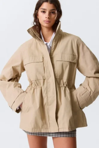 Lässige Utility-Jacke – Beige