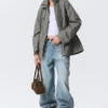 Lässige Utility-Jacke – Grau Lässige Utility-Jacke – Grau