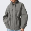 Lässige Utility-Jacke – Grau Lässige Utility-Jacke – Grau