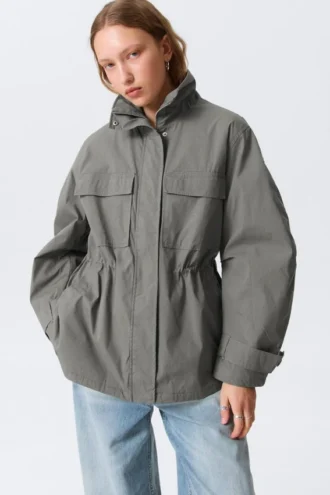 Lässige Utility-Jacke – Grau