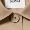 Lässiger einreihiger Car Coat – Beige Lässiger einreihiger Car Coat – Beige
