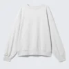 Lässiges Frottee-Sweatshirt – Grau meliert Lässiges Frottee-Sweatshirt – Grau meliert
