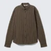 Lässiges gestreiftes Button-Down-Hemd – Braun gestreift Lässiges gestreiftes Button-Down-Hemd – Braun gestreift