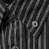 Lässiges gestreiftes Button-Down-Hemd – Dunkelgrau gestreift Lässiges gestreiftes Button-Down-Hemd – Dunkelgrau gestreift