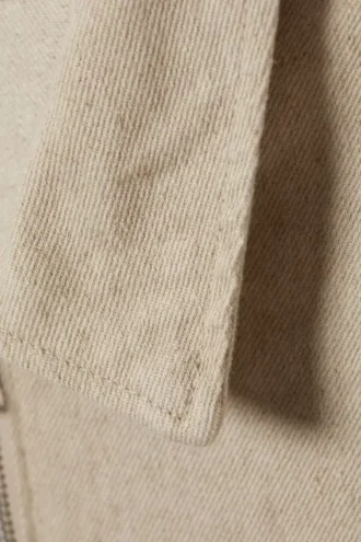 Lässiges Kurzarmhemd aus Leinenmischung – Ecru