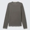 Lässiges Langarm-Pyjama-T-Shirt – Dark Mole Lässiges Langarm-Pyjama-T-Shirt – Dark Mole