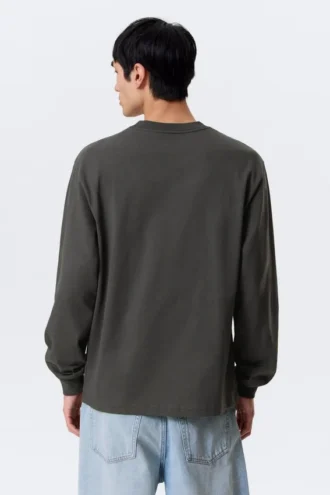 Lässiges Langarmshirt – Dunkelgrau