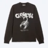 Lässiges Langarmshirt mit Print – Schwarz – Skorpion