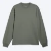 Lässiges Langarmshirt – Staubiges Khaki-Grün Lässiges Langarmshirt – Staubiges Khaki-Grün