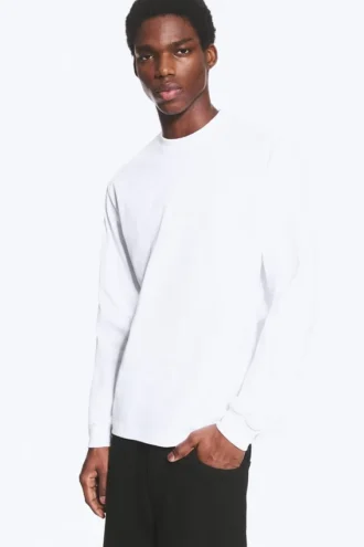 Lässiges Langarmshirt – Weiß