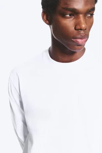 Lässiges Langarmshirt – Weiß