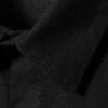 Lässiges Leinenhemd mit kurzen Shorts – Schwarz Lässiges Leinenhemd mit kurzen Shorts – Schwarz
