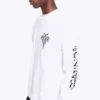 Lässiges, mit Print bedrucktes Langarmshirt – Weiß – Synergy Lässiges, mit Print bedrucktes Langarmshirt – Weiß – Synergy