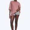 Lässiges T-Shirt – Medium Dusty Lilac