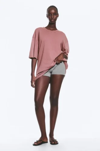 Lässiges T-Shirt – Medium Dusty Lilac