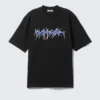 Lässiges T-Shirt mit Print – Schwarz – Wired Lässiges T-Shirt mit Print – Schwarz – Wired