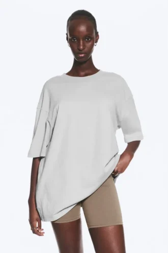 Lässiges T-Shirt – Staubhellgrau