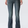 Luna Low Rise Skinny Bootcut Jeans – Blau Hymn – Mittelblau