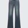 Luna Low Rise Skinny Bootcut Jeans – Blau Hymn – Mittelblau