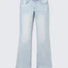 Luna Low Rise Skinny Bootcut Jeans – Fluid Blue – Hellblau Luna Low Rise Skinny Bootcut Jeans – Fluid Blue – Hellblau