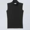 Lykke Rollkragen-Tanktop – Schwarz