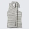 Lyocell-One-Shoulder-Top mit Bindeband – Grau-weiß gestreift Lyocell-One-Shoulder-Top mit Bindeband – Grau-weiß gestreift