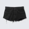 Maia Mid Rise Denim Hot Pants – Tuned Black – Schwarz Maia Mid Rise Denim Hot Pants – Tuned Black – Schwarz