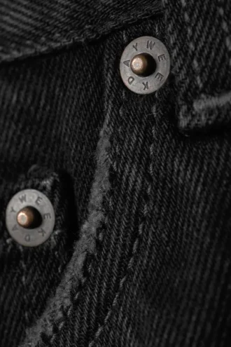 Maia Mid Rise Denim Hot Pants – Tuned Black – Schwarz