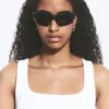 Markante sportliche Sonnenbrille – Schwarz Markante sportliche Sonnenbrille – Schwarz