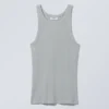 Matheus Rib Tank Top – Hellstaubgrau Matheus Rib Tank Top – Hellstaubgrau