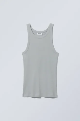 Matheus Rib Tank Top – Hellstaubgrau