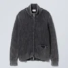 Mattias Regular Strickjacke – Washed Black Mattias Regular Strickjacke – Washed Black